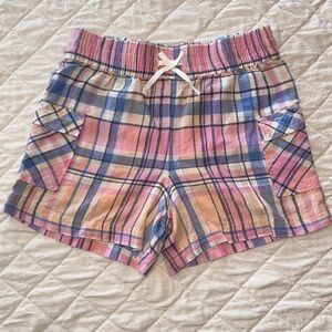 WONDER NATION Plaid Pull On Shorts Girls Size M (7-8)